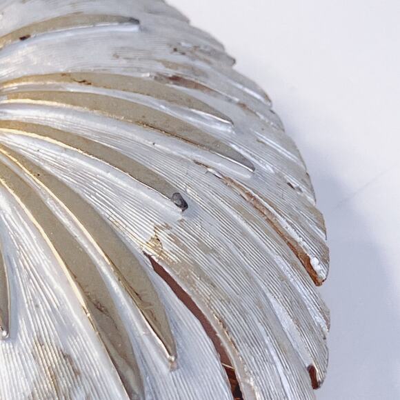 Vintage Mid Century Atomic Sunburst Brooch 50s 60s Silver Gold Two Tone Dome Pin - Picture 8 of 12